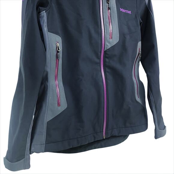 MARMOT Women's Reyna Softshell Polartec Fleece-Lined Hooded Jacket Size S - Picture 5 of 8